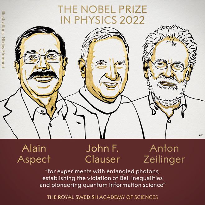三位科学家共同获得2022年诺贝尔物理学奖