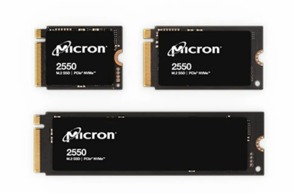 美光推出消费级2550 NVMe SSD 速度大提升