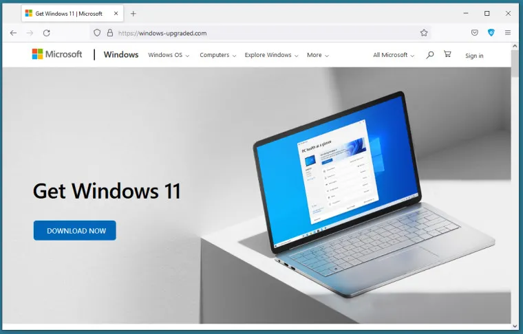 小心：这个“Windows 11升级网站”能窃取你敏感信息