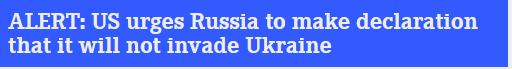 美要求俄就不会入侵乌克兰发表声明