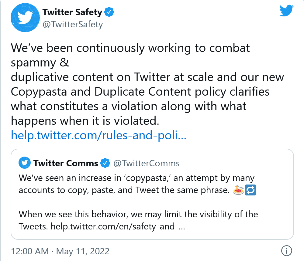 Twitter更新安全政策以打击垃圾推文和“抄袭”行为