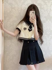 SWAG 夏天可盐可甜时尚搭配可爱JK制服套装裙子