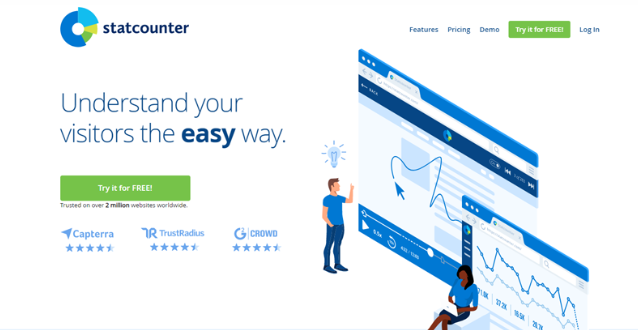Statcounter: 网站访问回放与数据统计分析工具