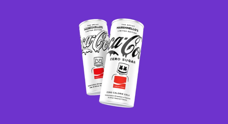 可口可乐联手音乐人Marshmello打造的限量版可乐已经上市