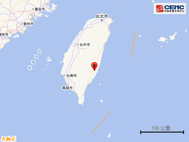 台湾花莲县发生6.9级地震