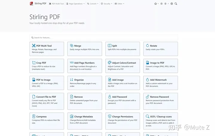 Stirling PDF：免费、强大的一站式PDF操作工具 (免费在线体验）
