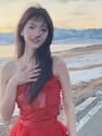 蕞红小王妃：#赛里木湖 #红裙子