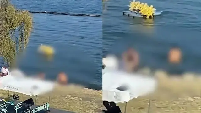 大理警方调查女子在洱海裸泳