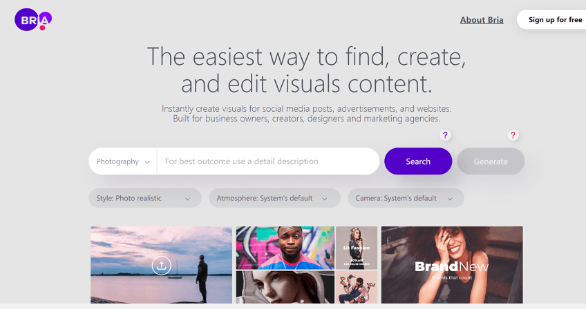  Bria AI 寻找、创建和编辑视觉内容的最简单方法
