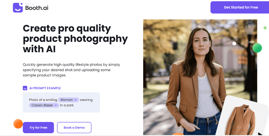 Booth.ai 用AI创建专业品质的产品照片