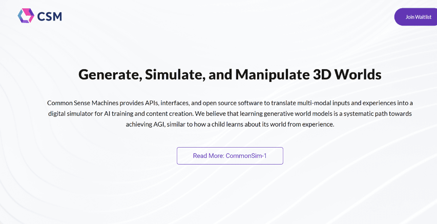  CSM AI 生成、模拟和操纵3D世界