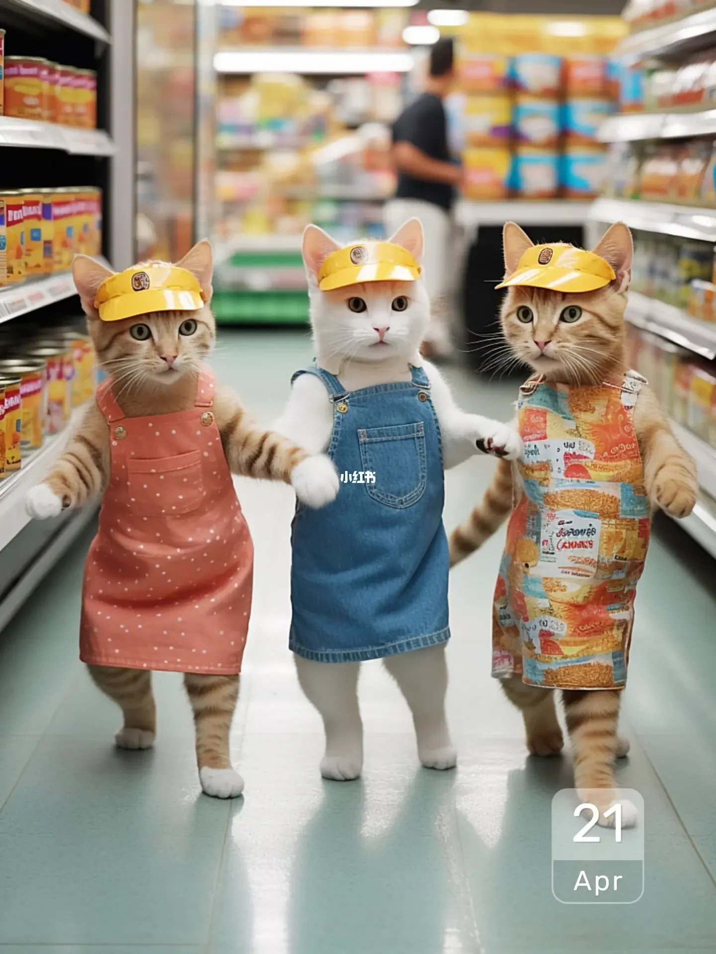 橙子的橙啦 在超市打工的猫咪们都使出了看家本领