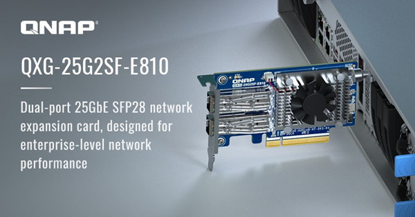 威联通（QNAP）推出全新双端口 25GbE SFP28 网络扩充卡