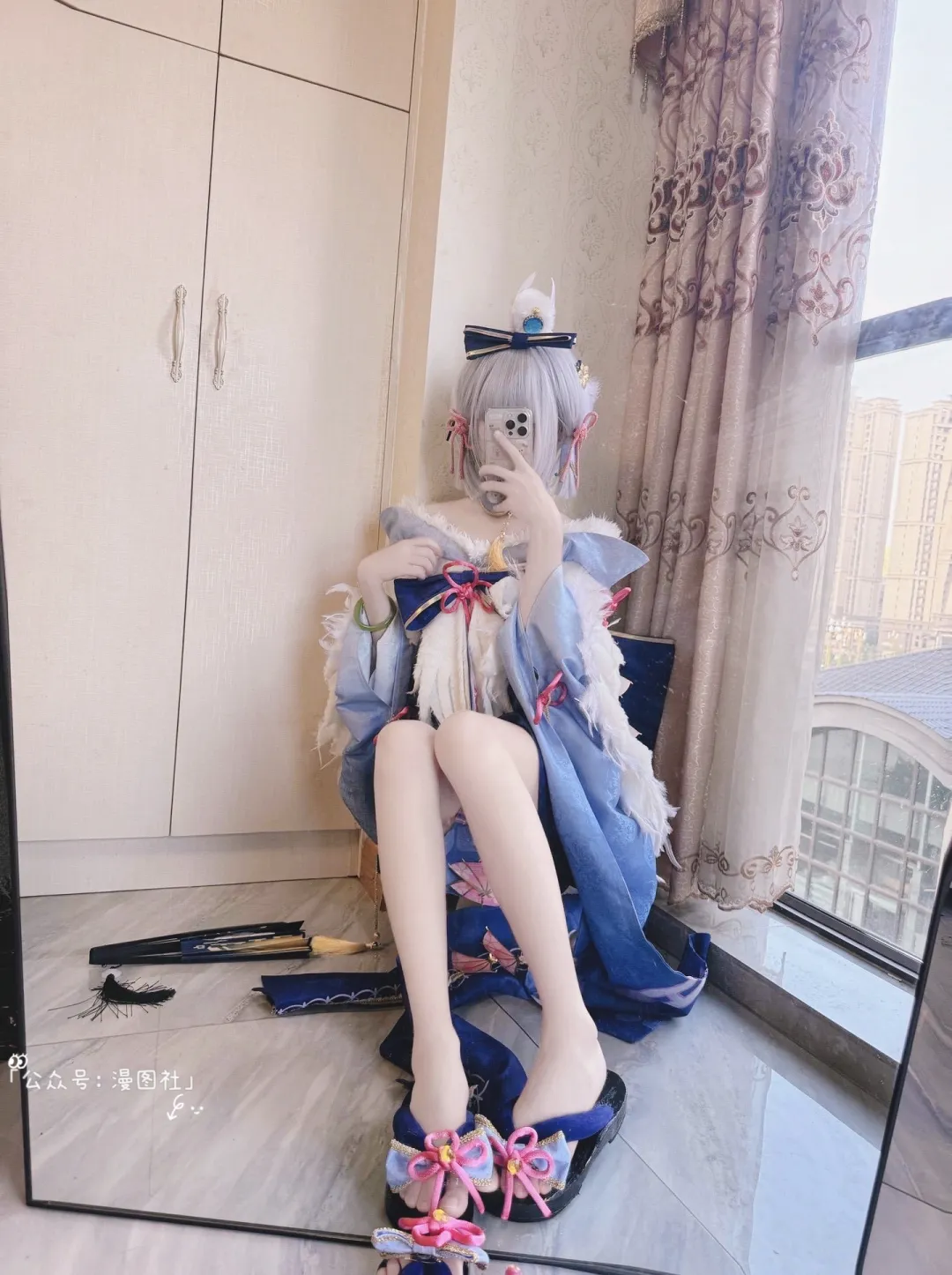 小幽凛 原神｜神里绫华cos 女仆装自拍壁纸