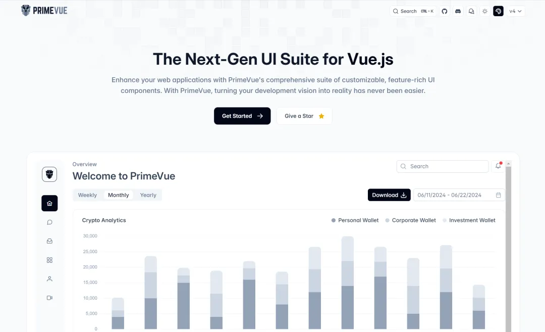 PrimeVue：引领潮流 下一代 Vue UI 组件库