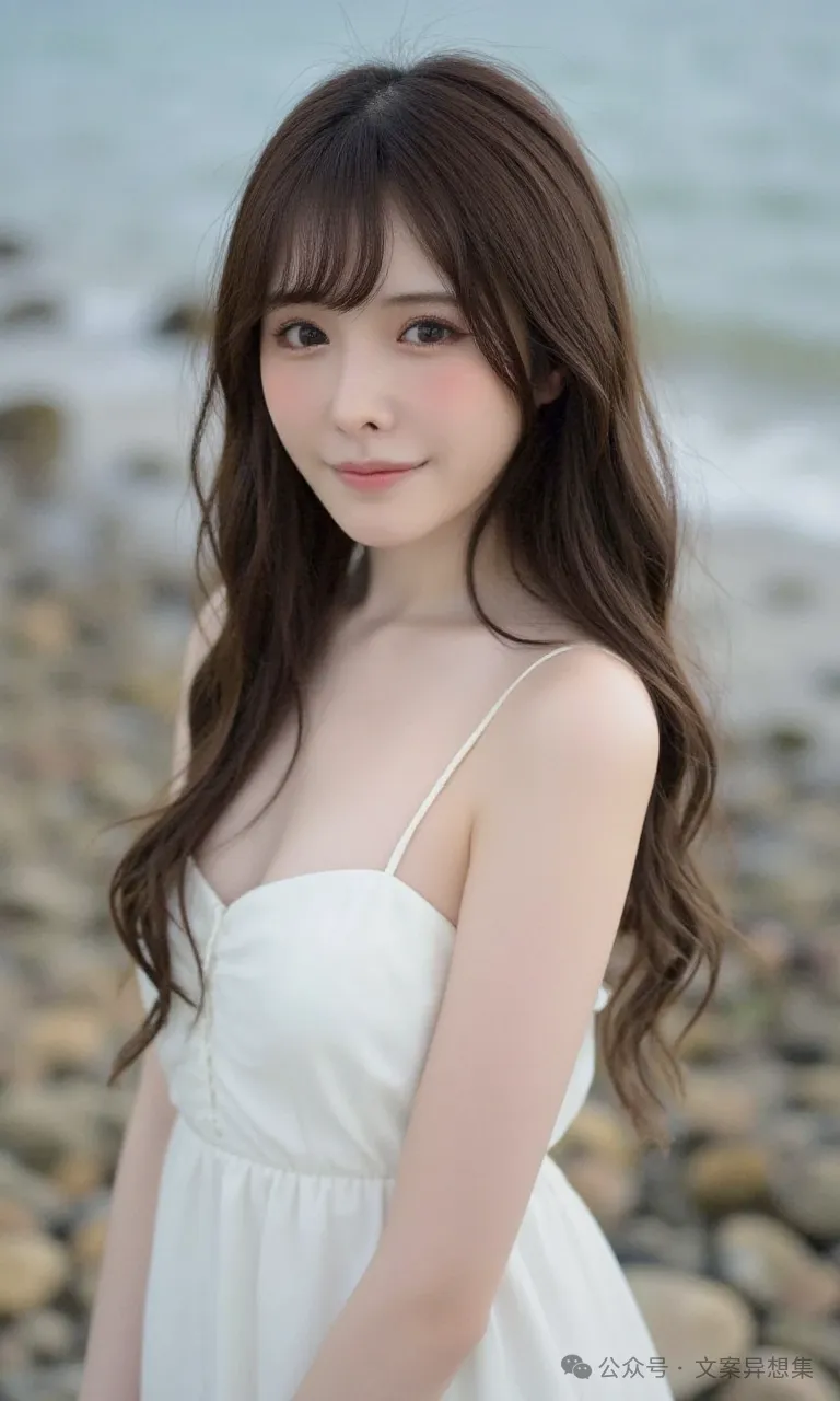 桥本有菜海边的白衣约会场景 我与她的唯一 高清壁纸系列