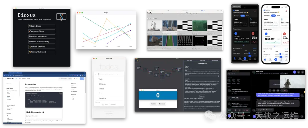Dioxus由DioxusLabs开发的全栈应用框架 旨在简化跨平台应用的开发。
