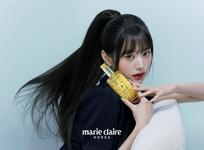 张元英Marie Claire长直发黑裙写真图公开