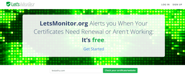LetsMonitor免费监控网站SSL证书是否过期提醒工具