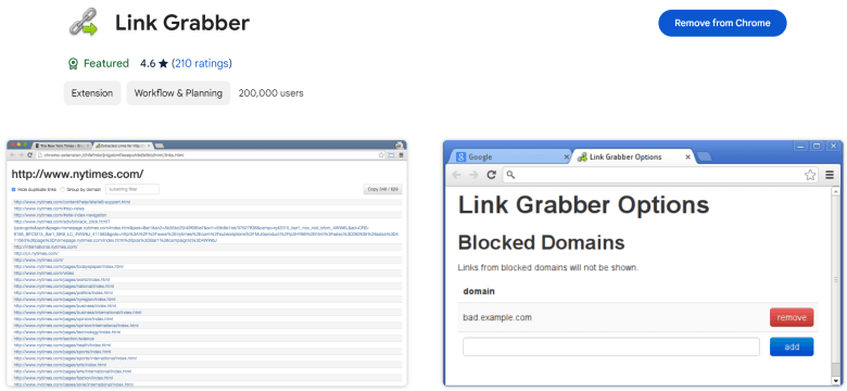 Link Grabber批量提取网页页面中的链接