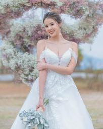 邓凯文晒婚纱相，但大部分的网民不信她结婚。
