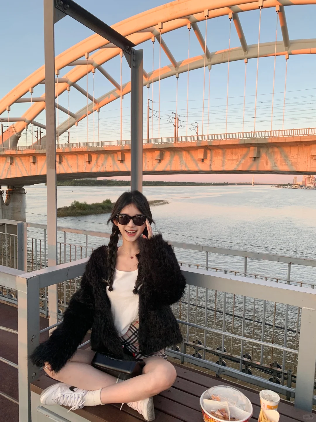 琳酱 哈尔滨铁路桥 在松花江上看日落 - 小红书
