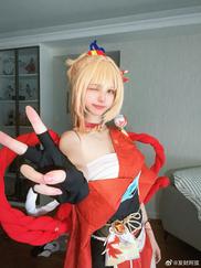 发财阿弦 原神超话#cosplay#  宵宫试妆