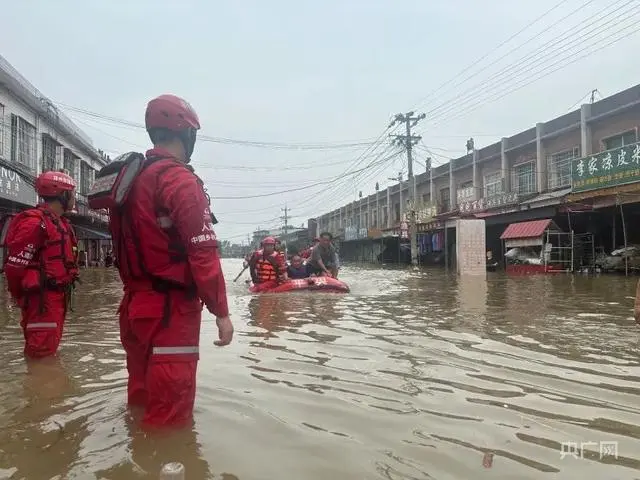 航拍暴雨后的河南社旗县村庄