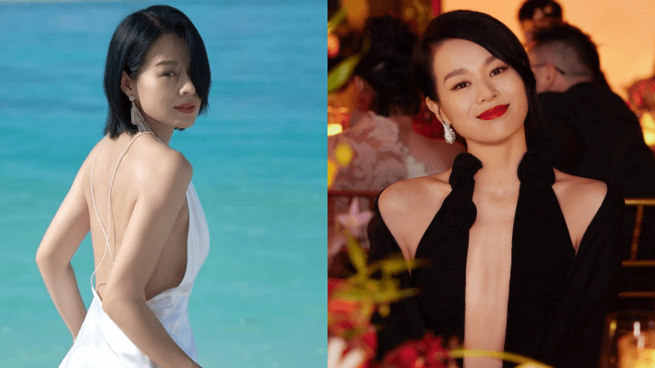 胡杏儿盛装出席“女儿”婚礼