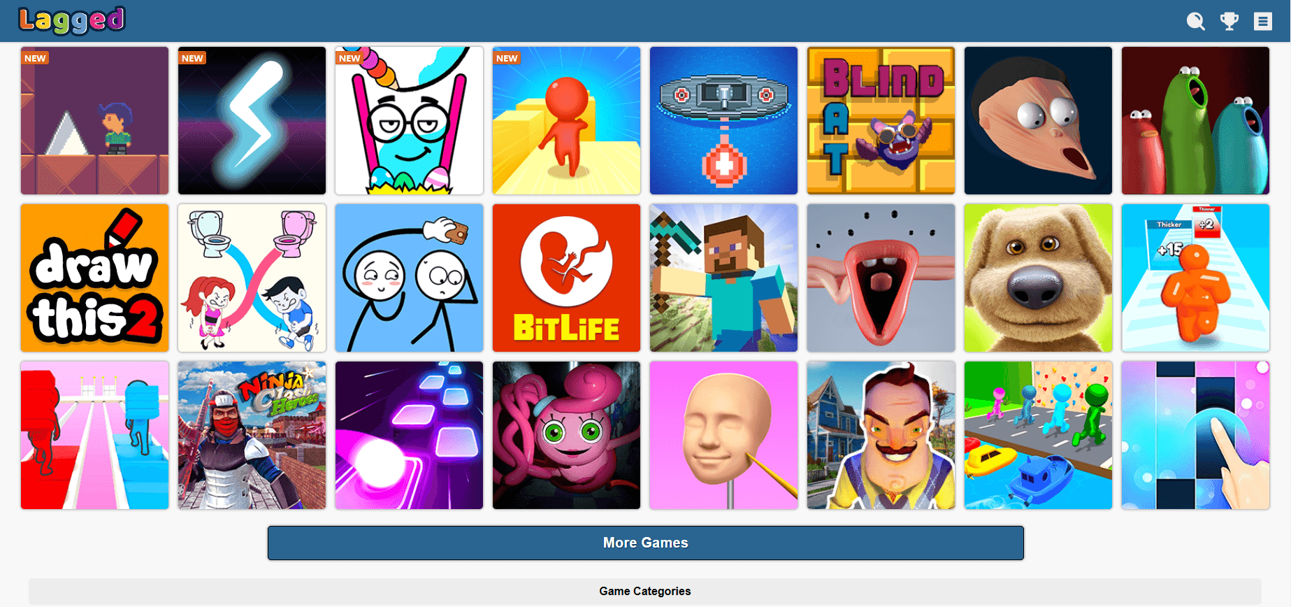 Lagged免费小游戏集合网站lagged.com