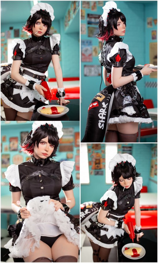 Peach Milky《绝区零》艾莲乔：鲨鱼娘女仆超可爱！