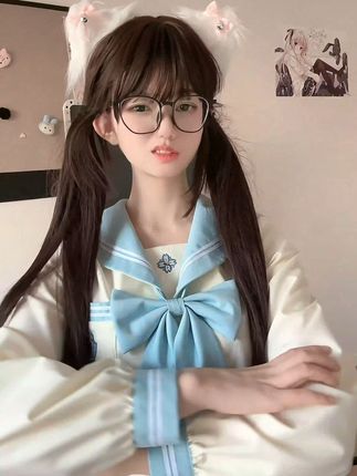 美羊羊桑：谈到我这样的女朋友你就老实了#双马尾 #甜妹 #jk制服