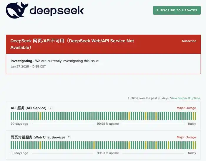 DeepSeek回应“宕机”原因