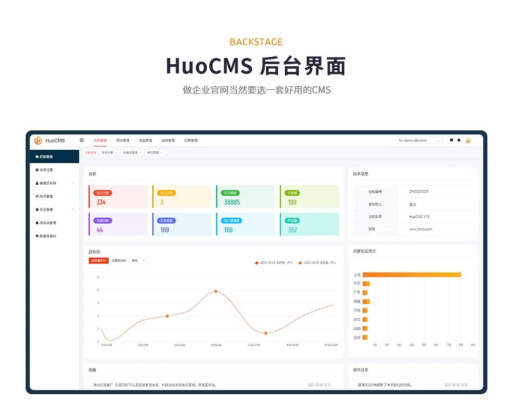 HuoCMS开源、免费、可商用的网站建设系统