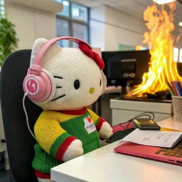 hello kitty职场打工人微信头像