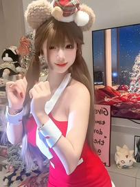 猫九酱Sakura：Kiss～ #圣诞手势舞 #甜妹 #请和我约会