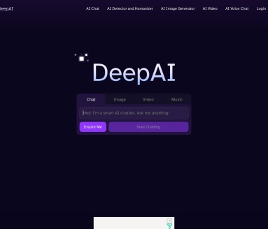 DeepAI 功能全面的AI工具平台