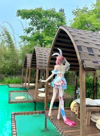 妹抖：我的心有半个橘子那么甜。#公孙离 #蜜橘之夏星元 #cos #王者
