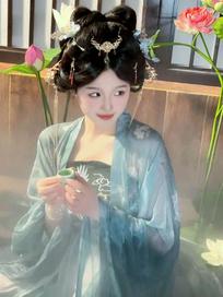 蒙丽莎：夏天是小猫玩水～你的夏天呢？#古风#纯欲#甜妹#害羞内向小女生#这谁顶得住啊