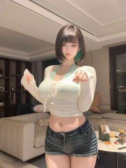 MOMO7：momo7你摇得明白吗#短发 #绿毛 #摇子大赛