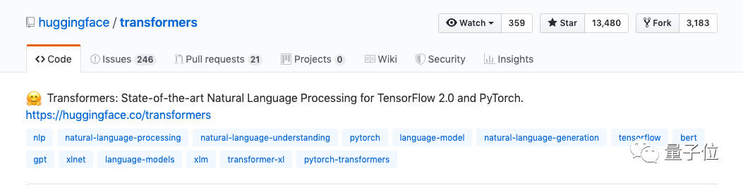 GitHub万星NLP资源大升级：实现Pytorch和TF深度互操作，集成32个最新预训练模型