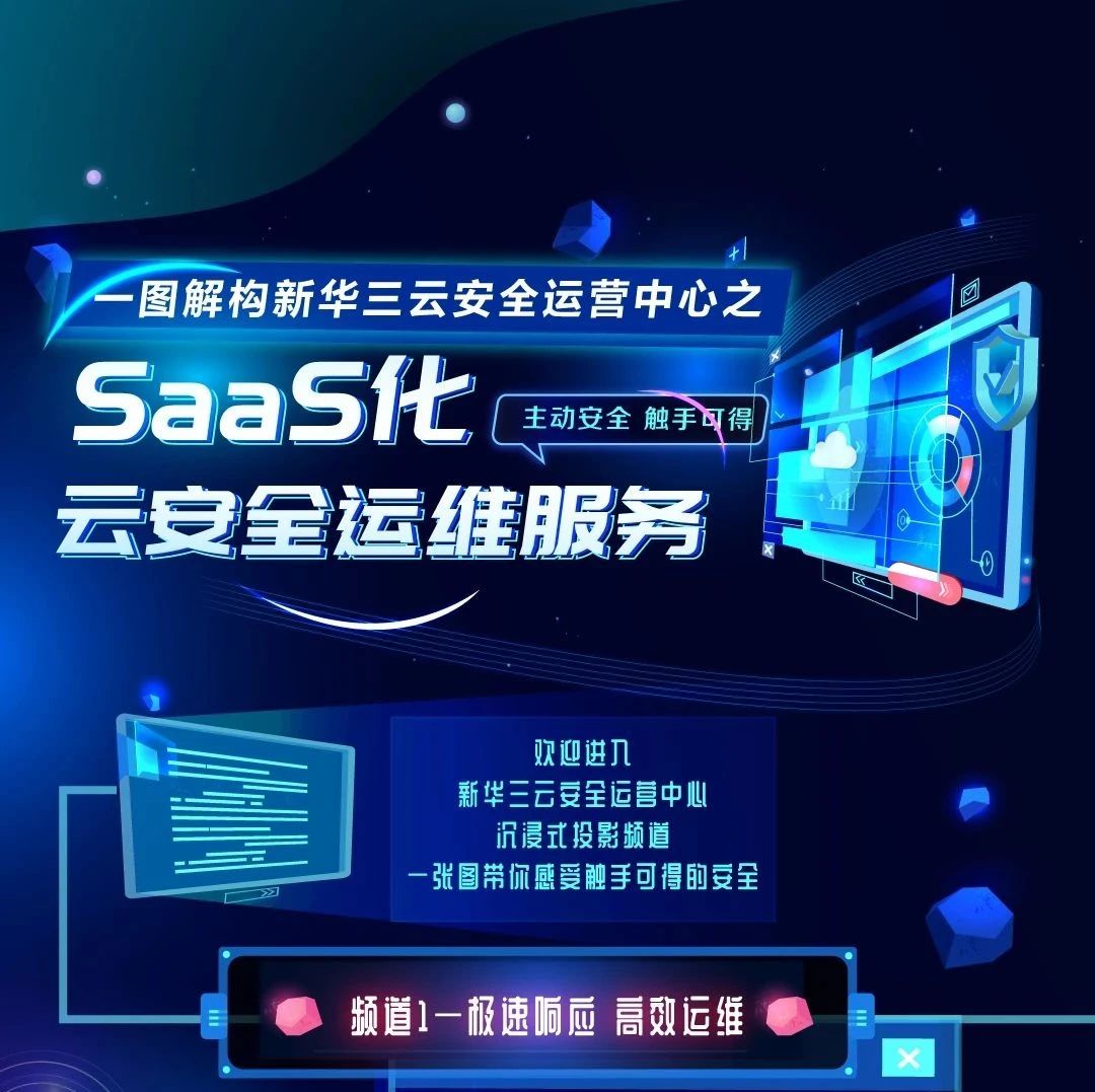 一图解构新华三云安全运营中心 之 SaaS化云安全运维服务