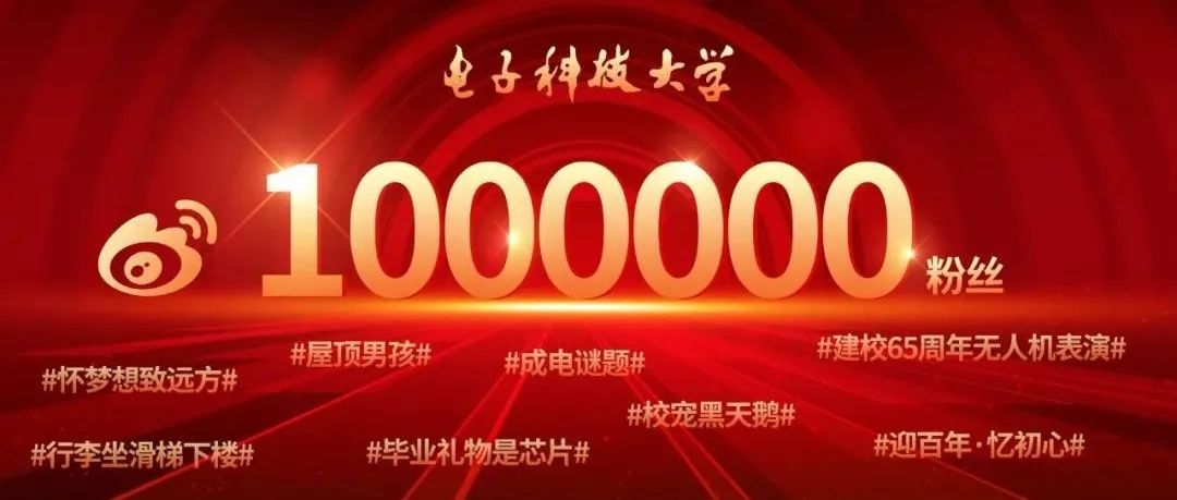 100万+！你好，这里是电子科大微博！