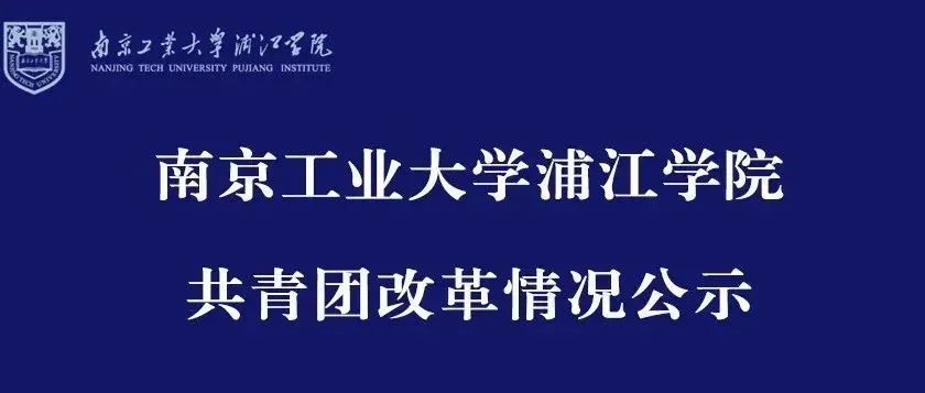 南京工业大学浦江学院共青团改革情况公示