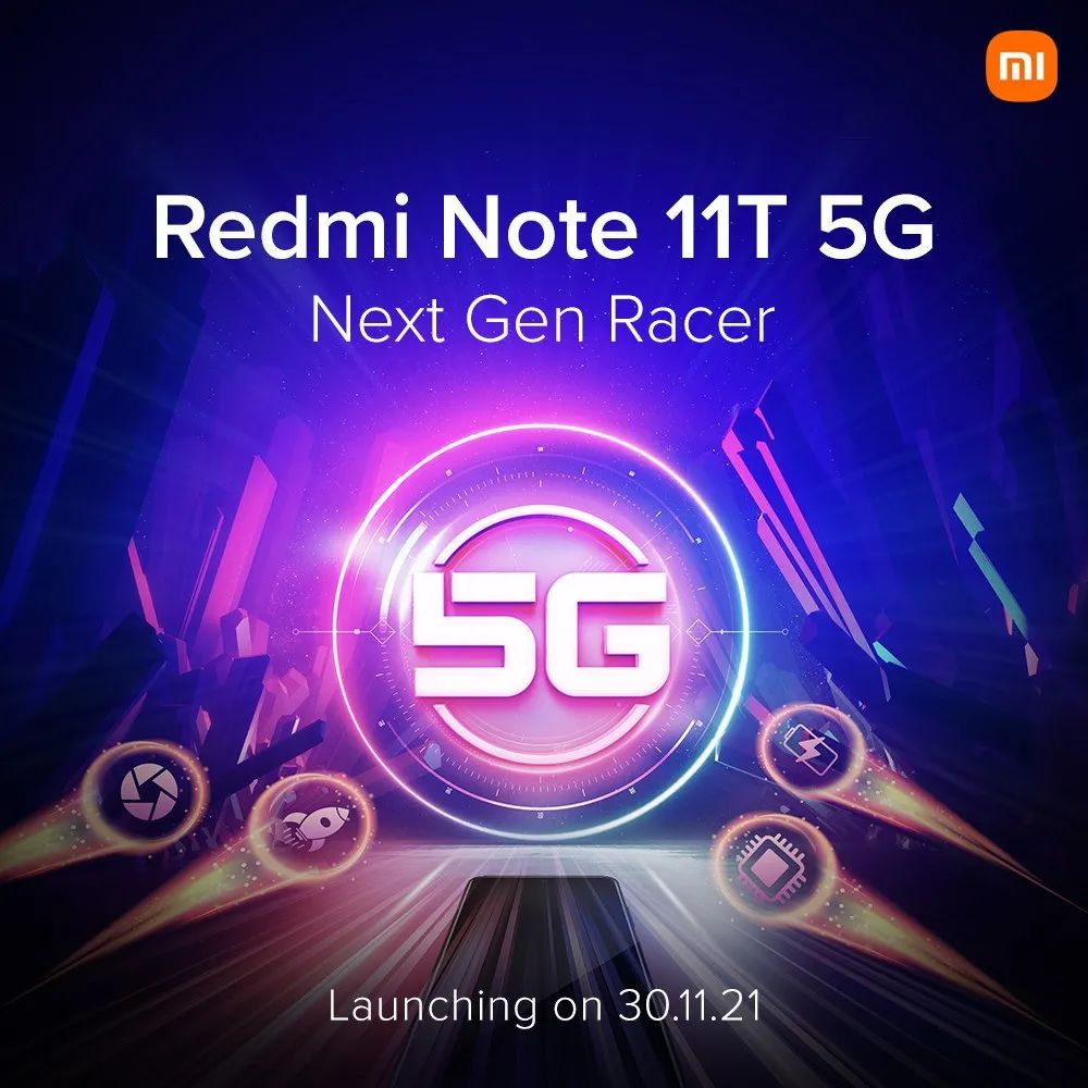 Redmi Note 11T 5G 官宣 11 月 30 日海外发布