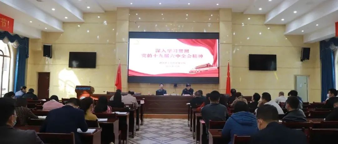 我校召开学习贯彻党的十九届六中全会精神专题会议