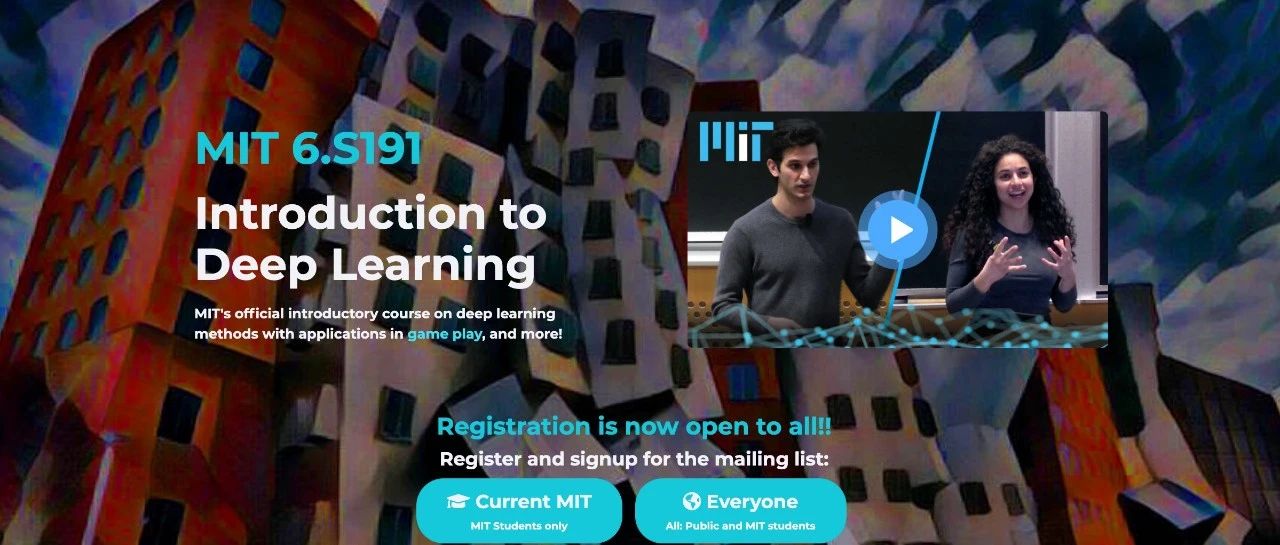 大年初四，宜学习：MIT 6.S191视频、PPT上新！网友：这是最好的深度学习入门课之一