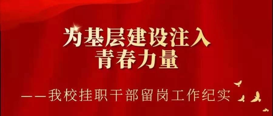 【聚焦】为基层建设注入青春力量 ——我校挂职干部留岗工作纪实