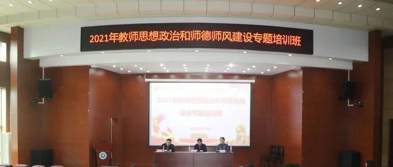 我校举行2021年教师思想政治和师德师风建设专题培训