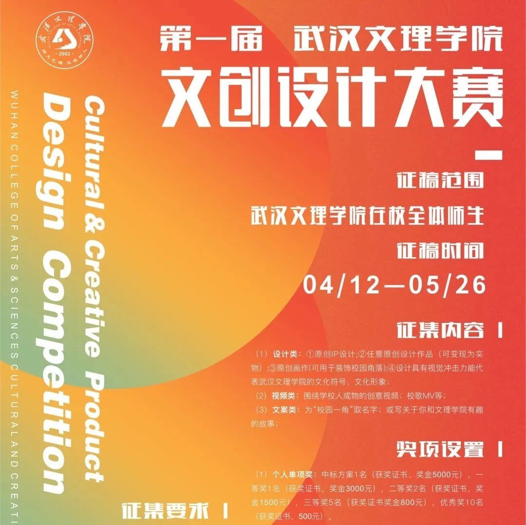 第一届武汉文理学院大学生校园文创产品设计大赛